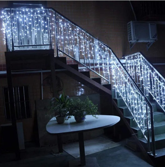 LED Curtain Icicle Fairy Lights – Indoor & Outdoor Christmas, Wedding & Party Decoration